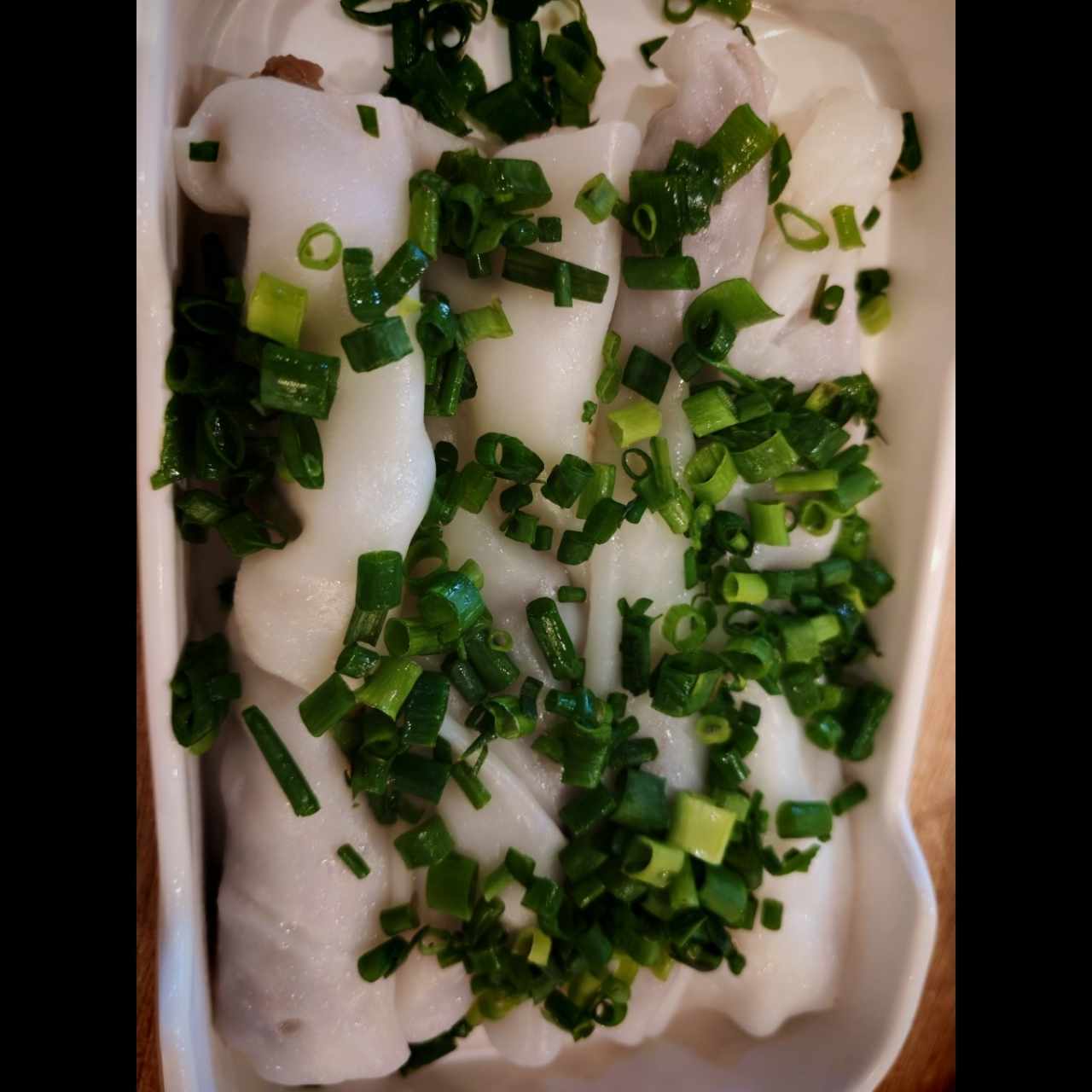 Chee cheong fun de carne 