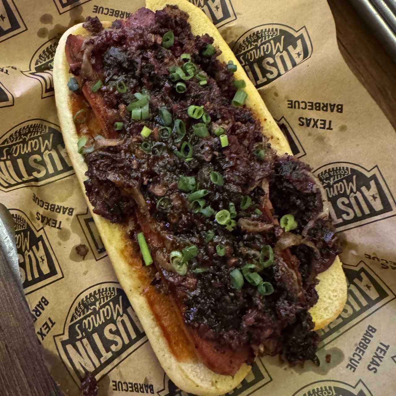 Hot dog brisket
