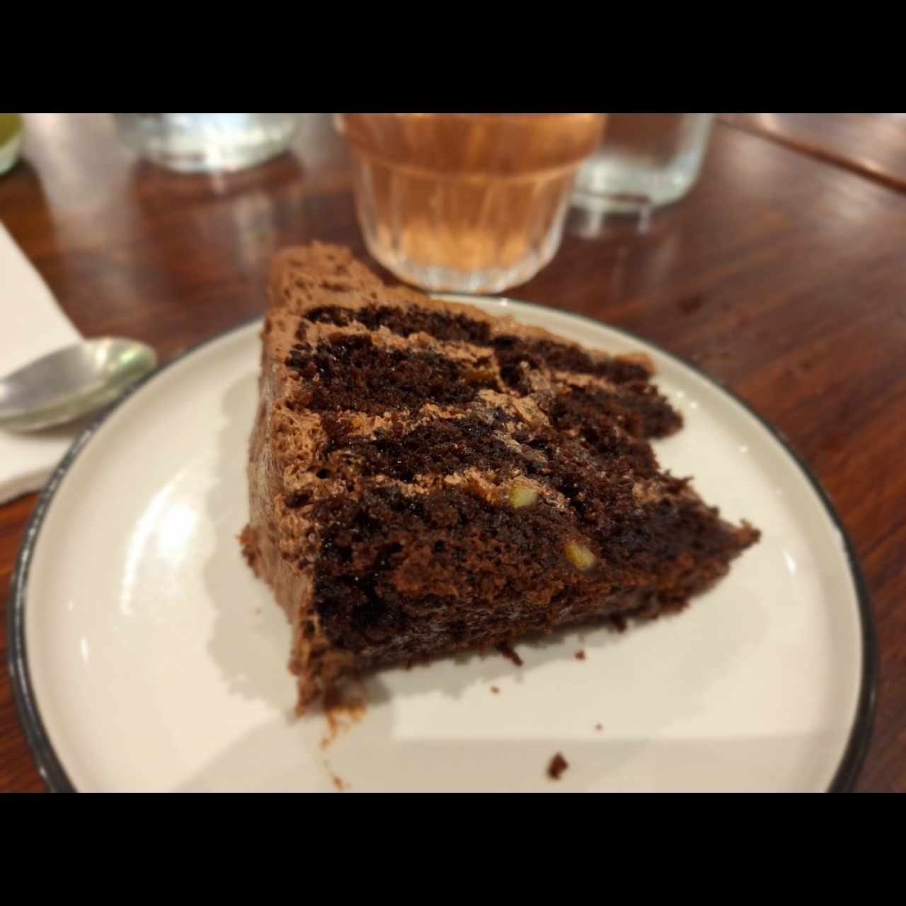 Pastel de chocolate. Delicioso 