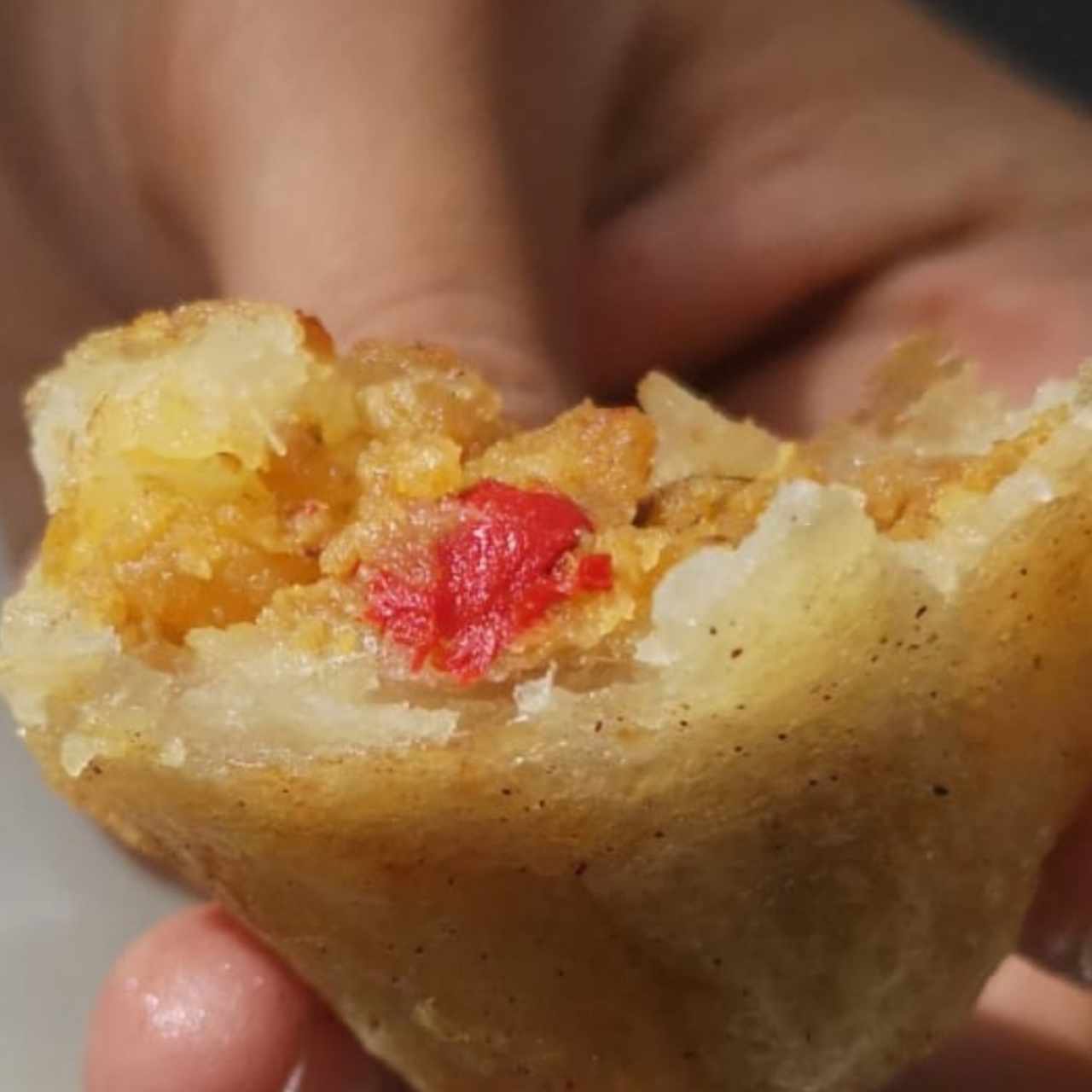 carimañola rellena de otoe y platano