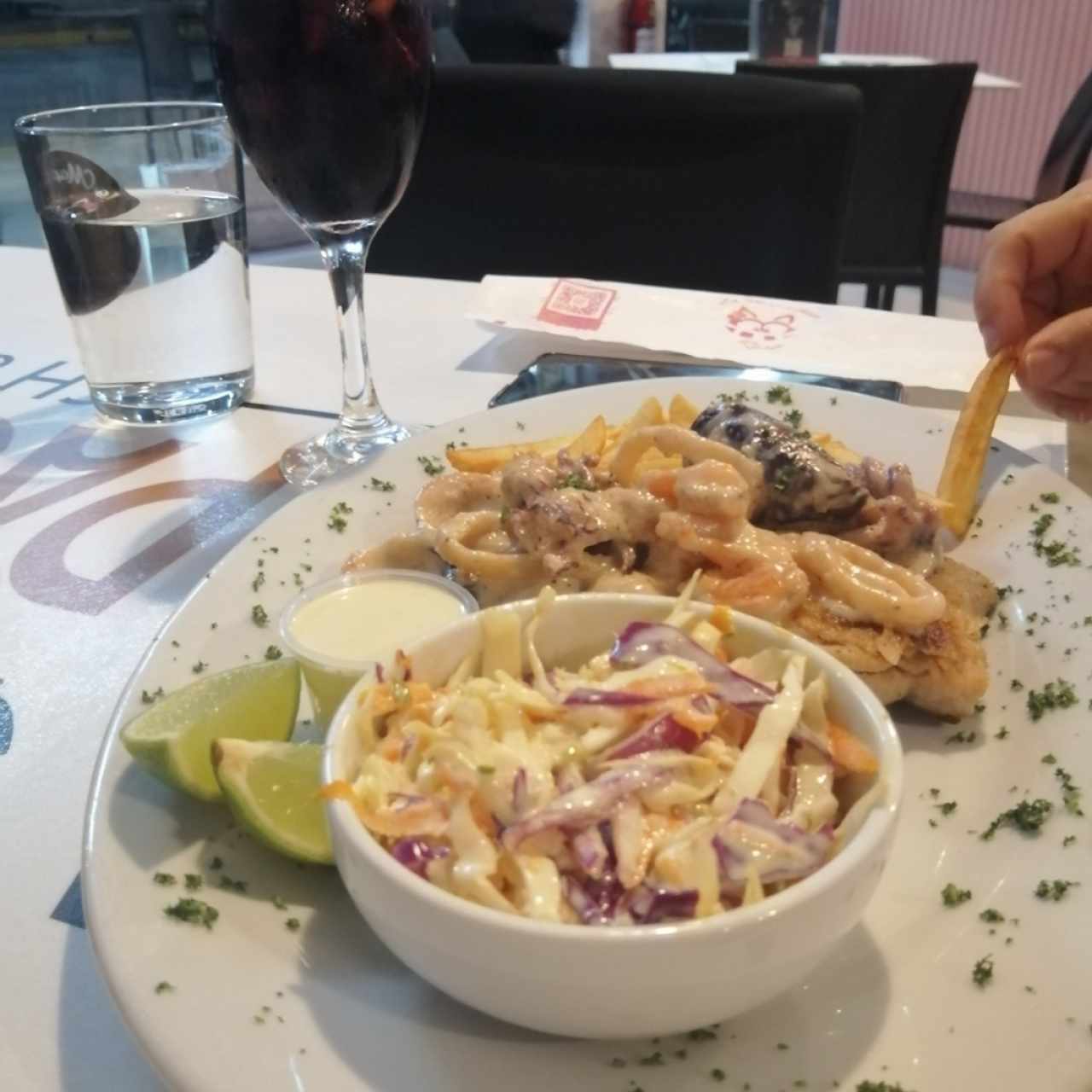 Filete de corvina a la mapachita 
