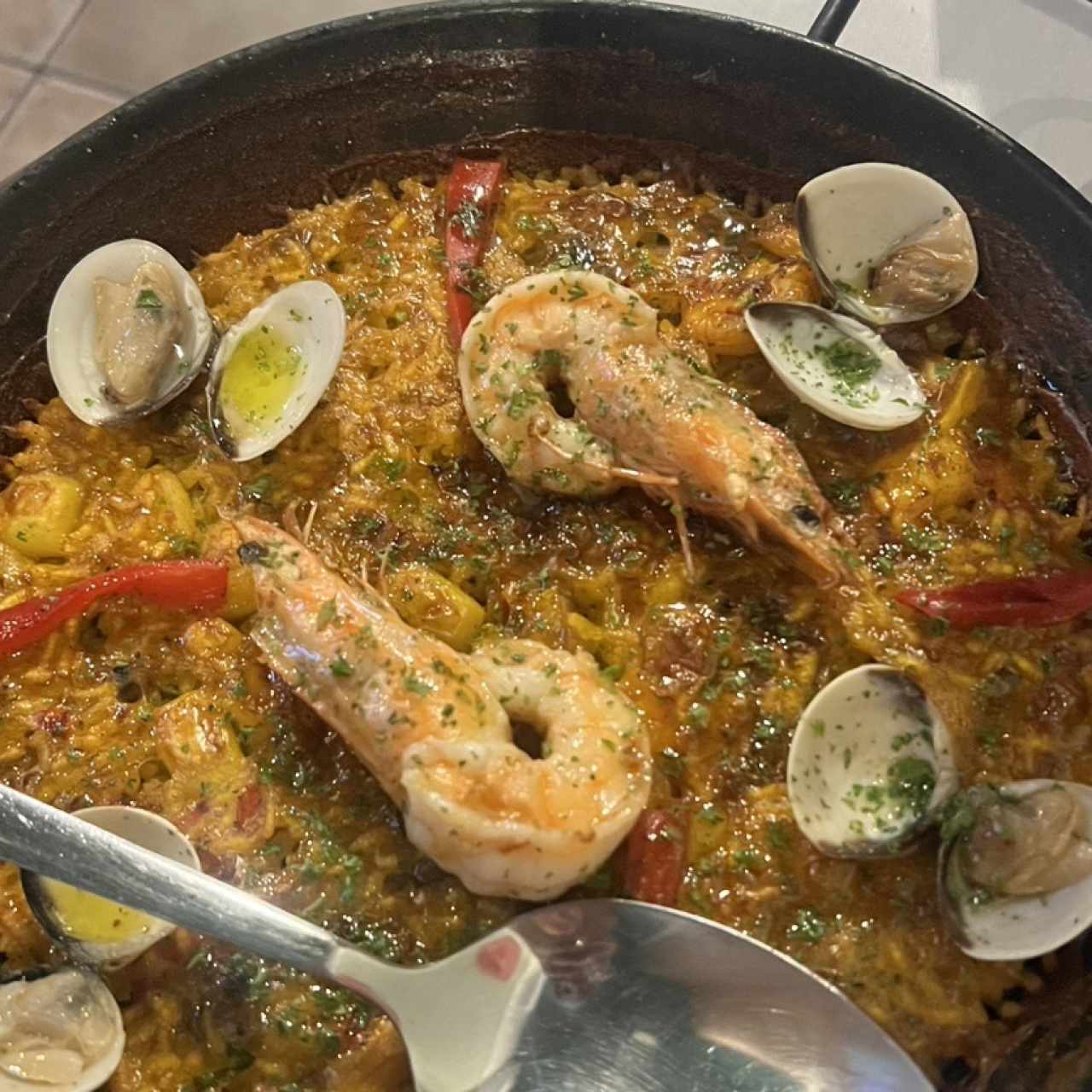 Arroz en Paella de Mariscos