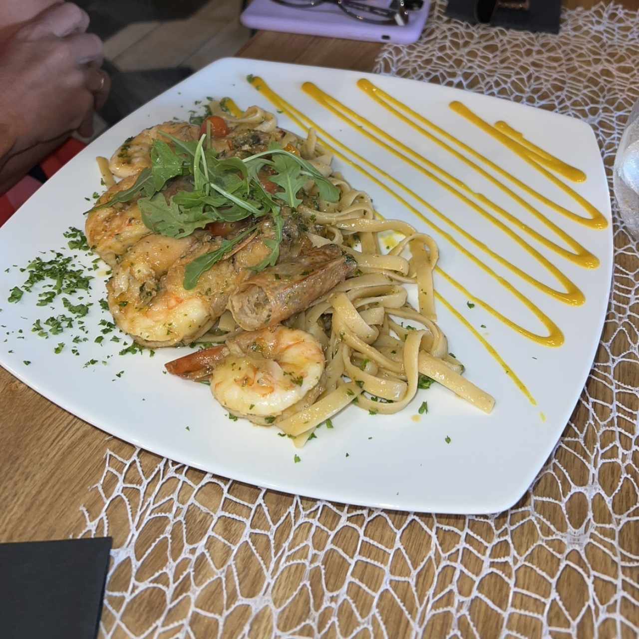 Pastas - Fettuccine con Langostinos