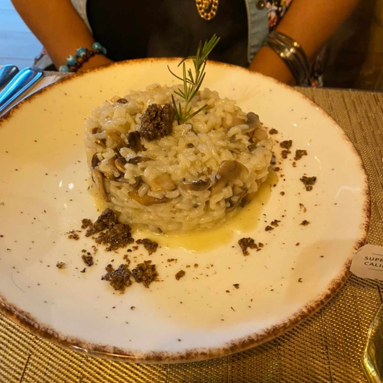 Risotto con Hongos Champiñones