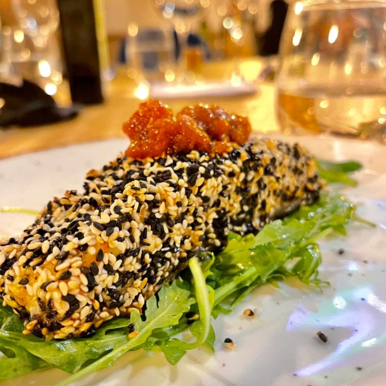 Salmón en Costra de Sésamo