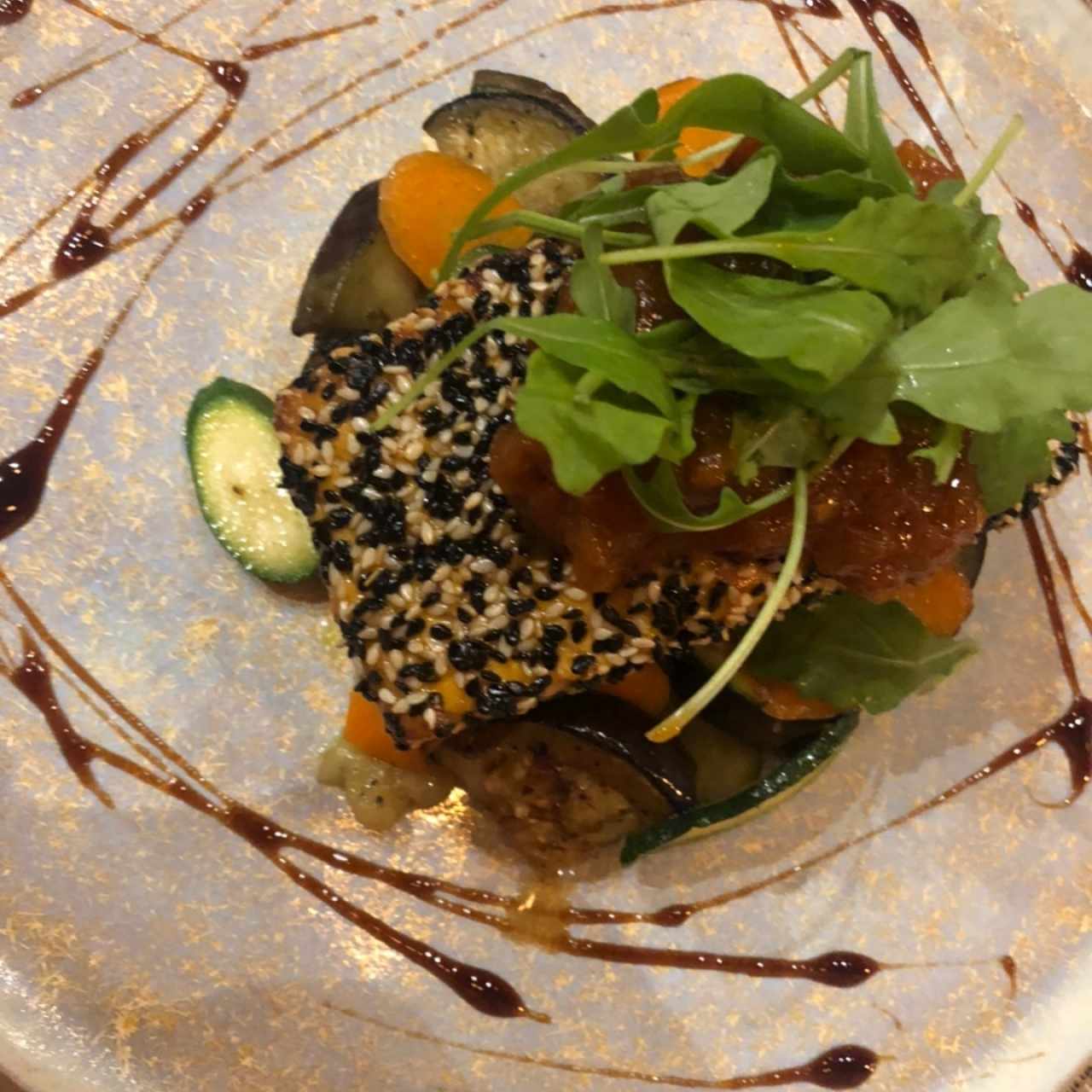 Salmón en Costra de Sésamo
