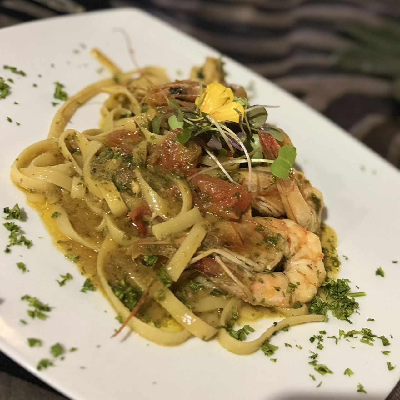 Pastas - Fettuccine con Langostinos
