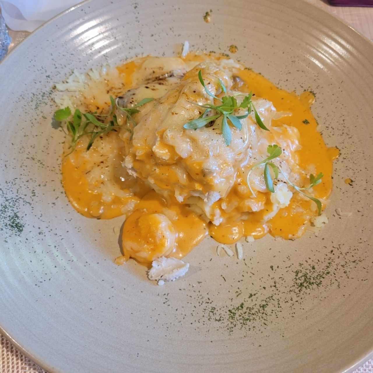 Corvina Rellena con Camarones