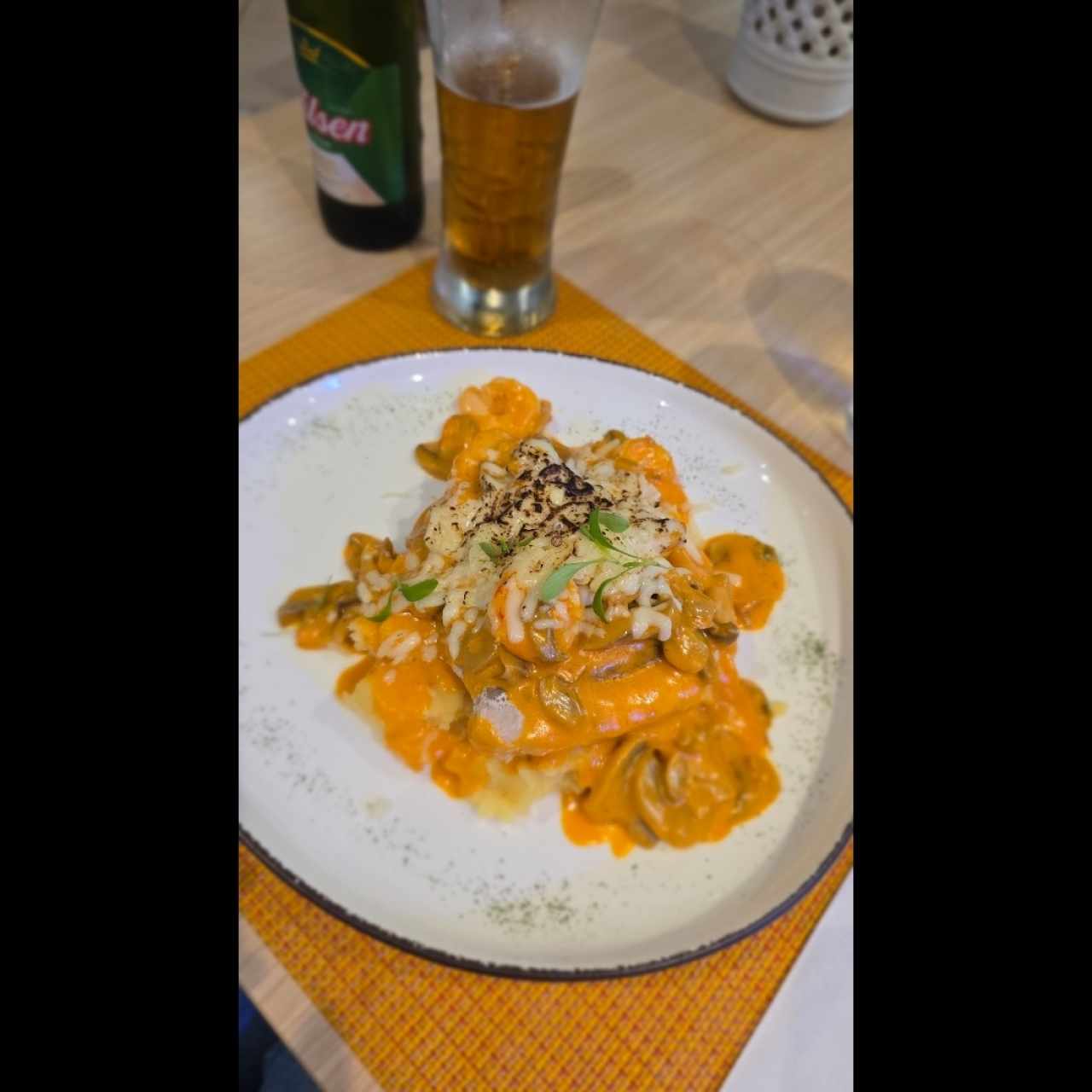 Corvina Rellena con Camarones