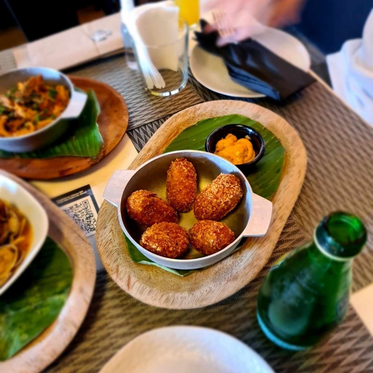 croquetas de plátano y tasajo