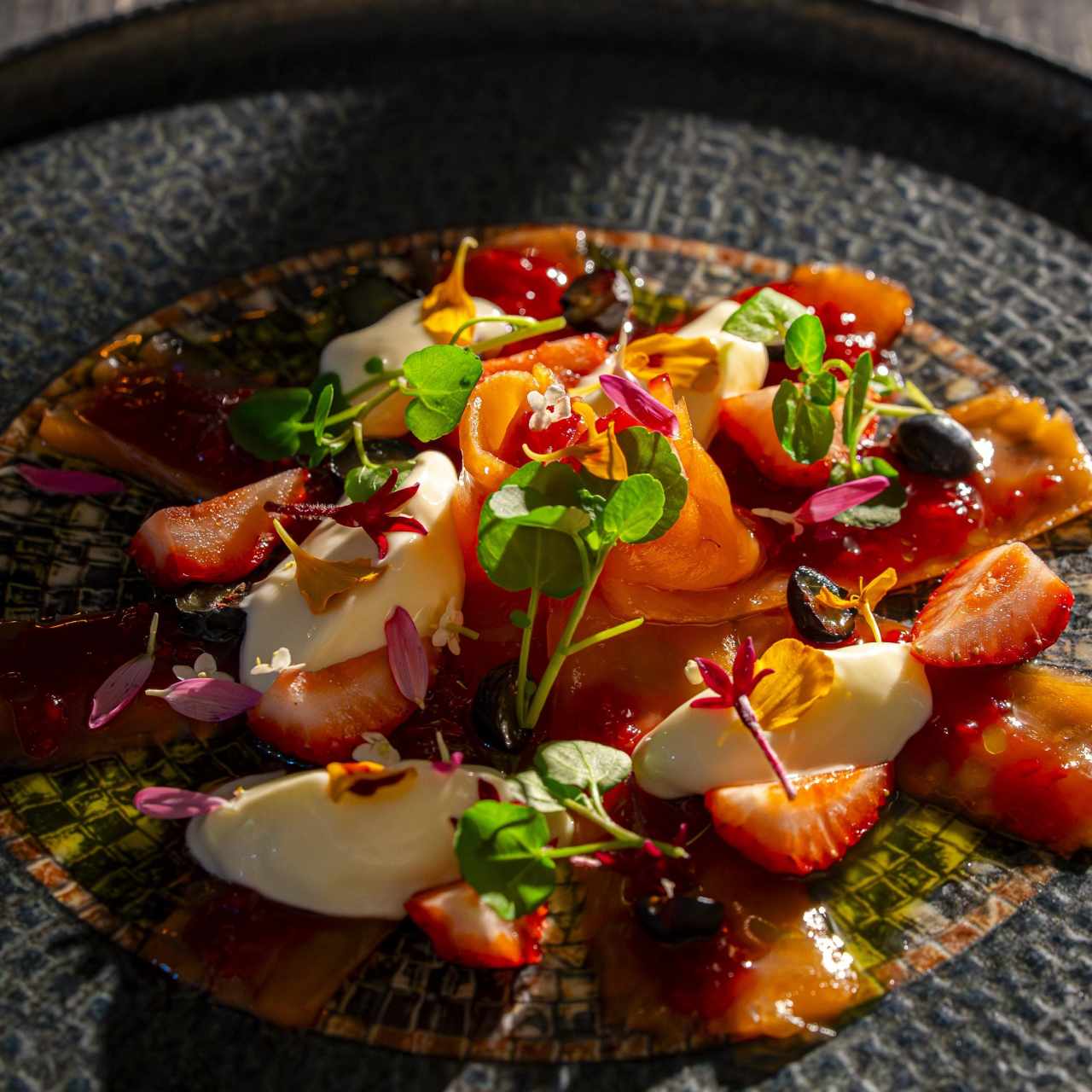 Gravlax de Salmón y Espuma de Manchego