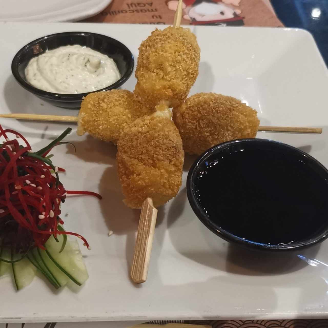 BROCHETAS DE QUESO Y PLÁTANO Mini, jajaja 