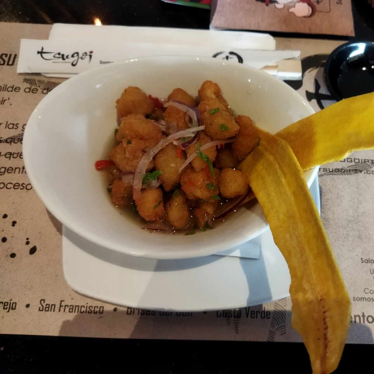 Ceviche Frito de Corvina