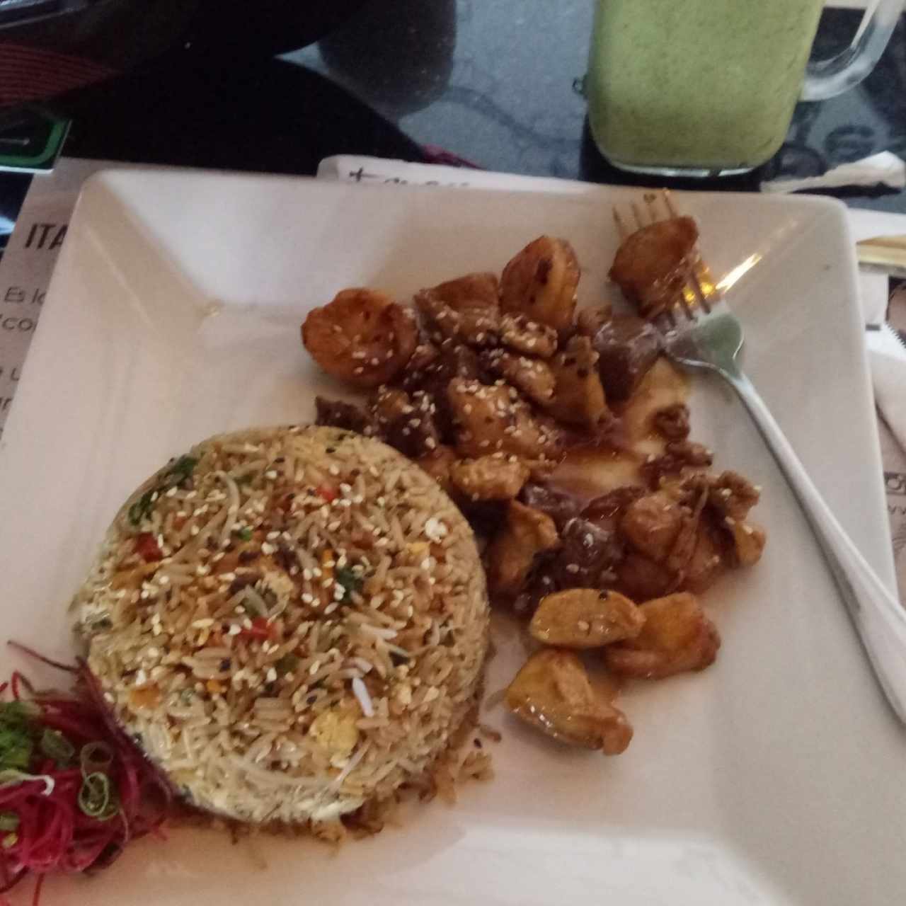 Mixto (pollo, filete y langostinos)