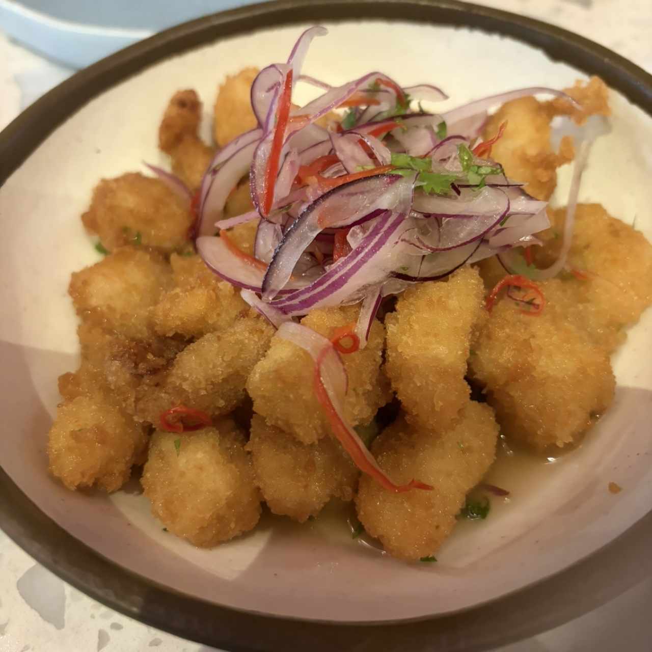 Ceviche Frito de Pescado Blanco