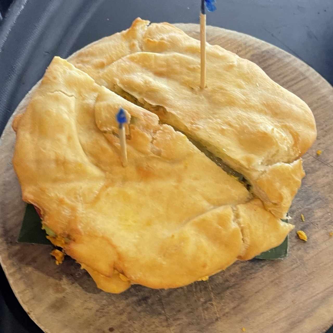 Emparedado de pierna en hojaldre