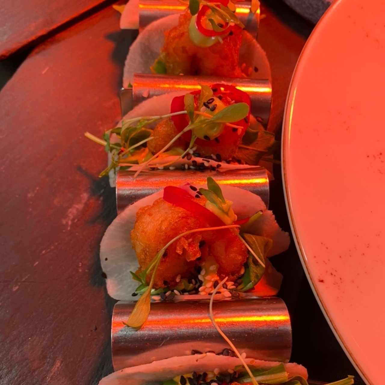Taquitos de jícama con camarones apañados😊😊