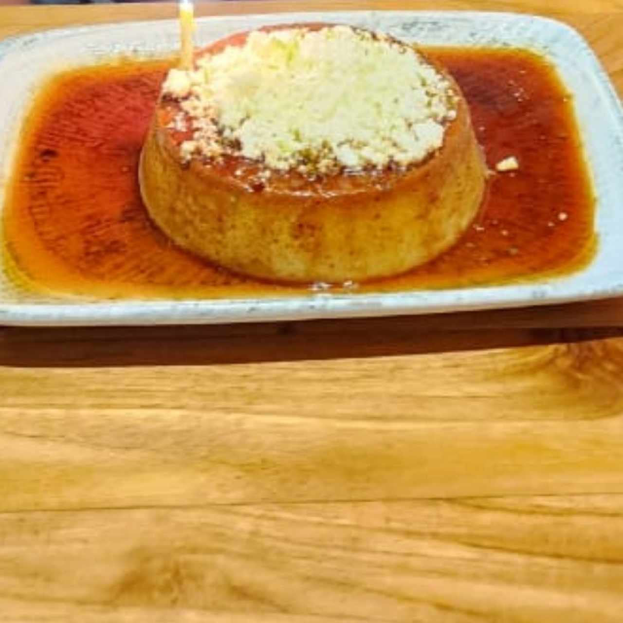Flan de café con queso blanco 