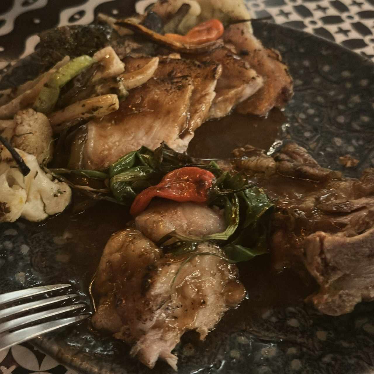 Chuletón de cerdo al carbón