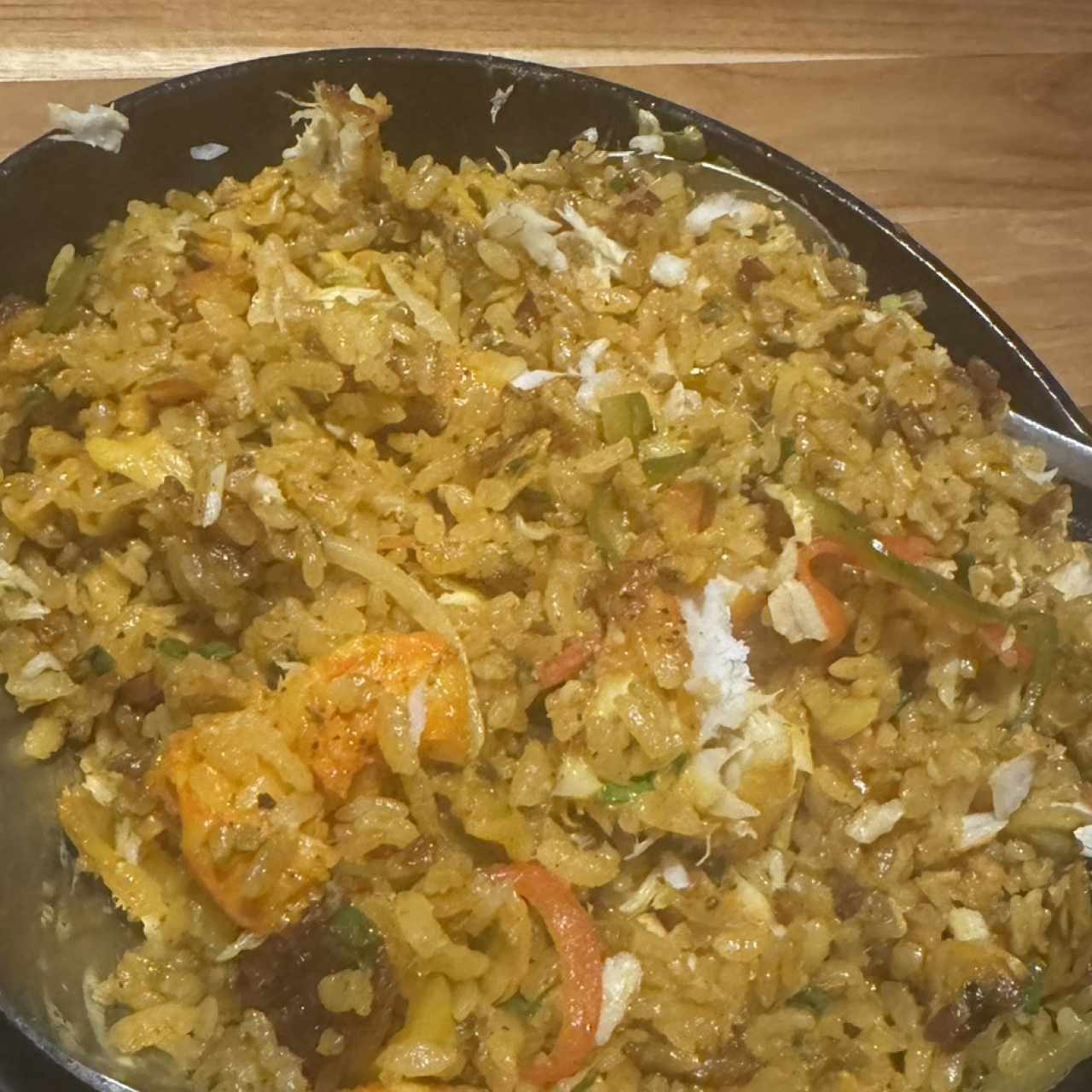 Arroz con Concolón de mariscos y Pescado