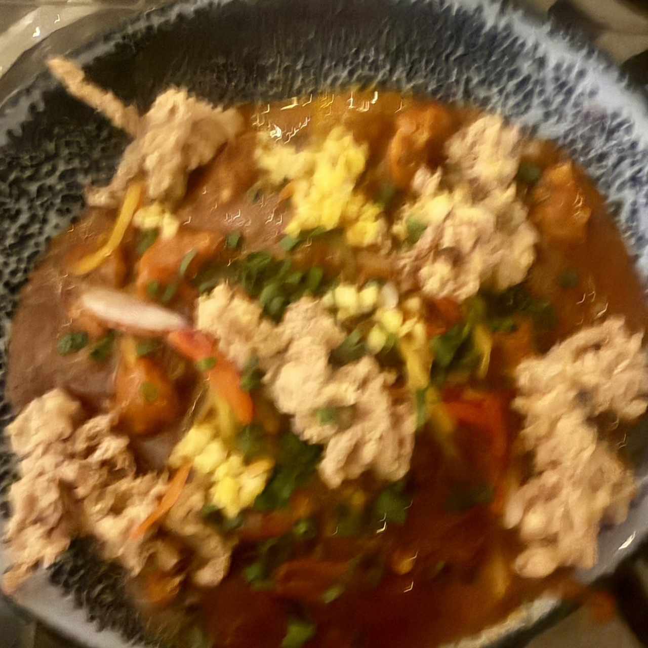 Guacho con guandú, coco y mariscos