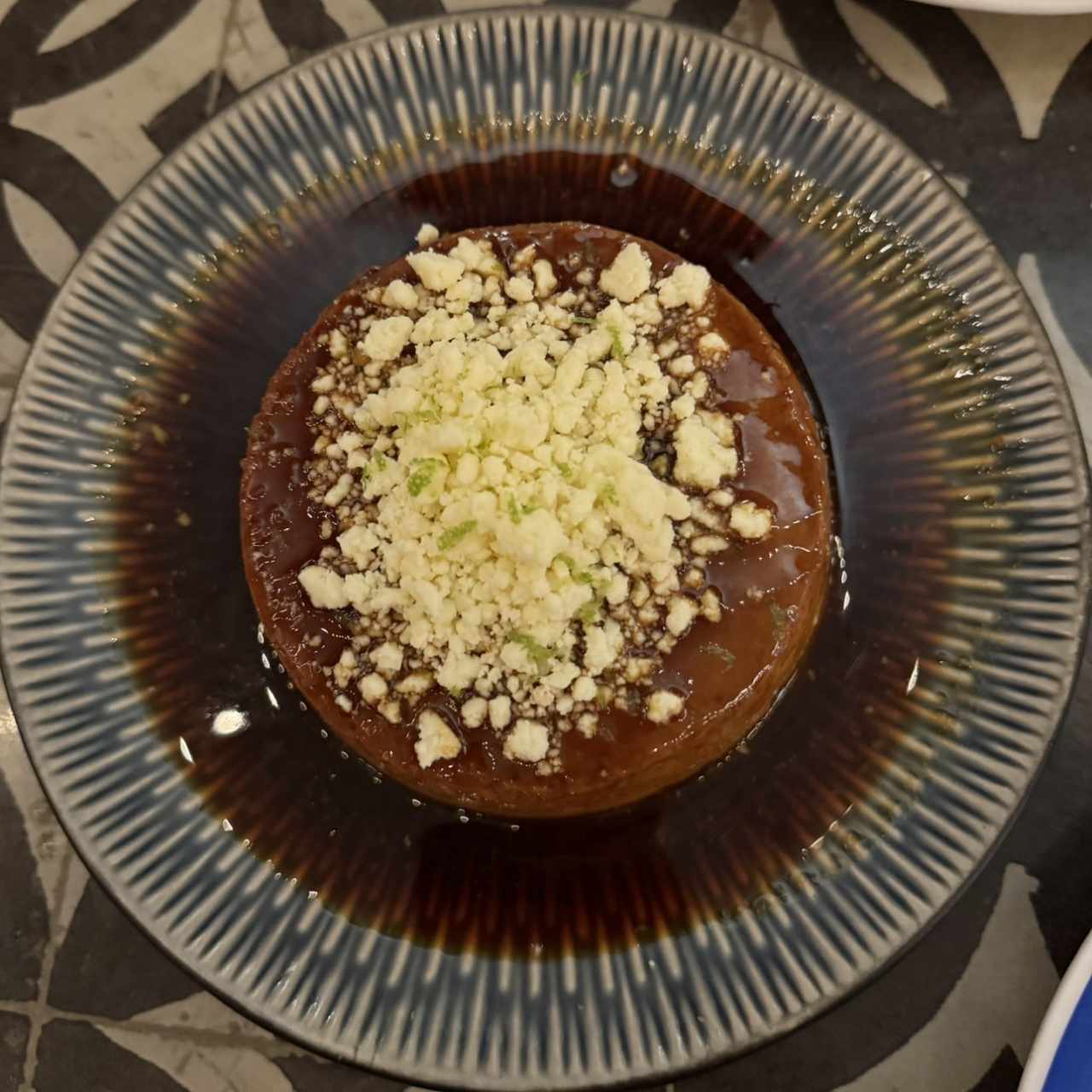 Flan de café con queso blanco