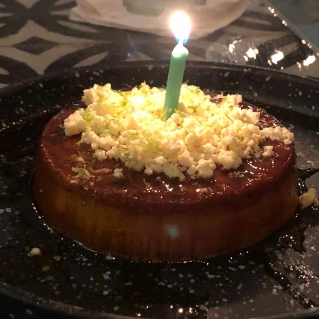 Flan con Queso Blanco