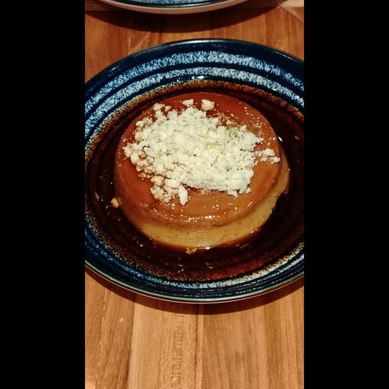 Flan de café con queso blanco