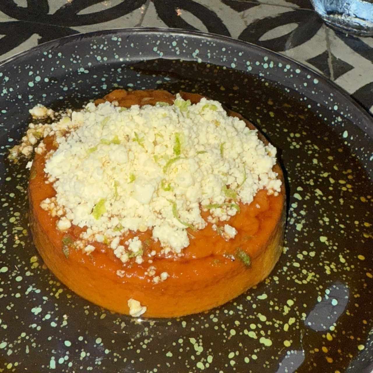 Flan de café con queso blanco