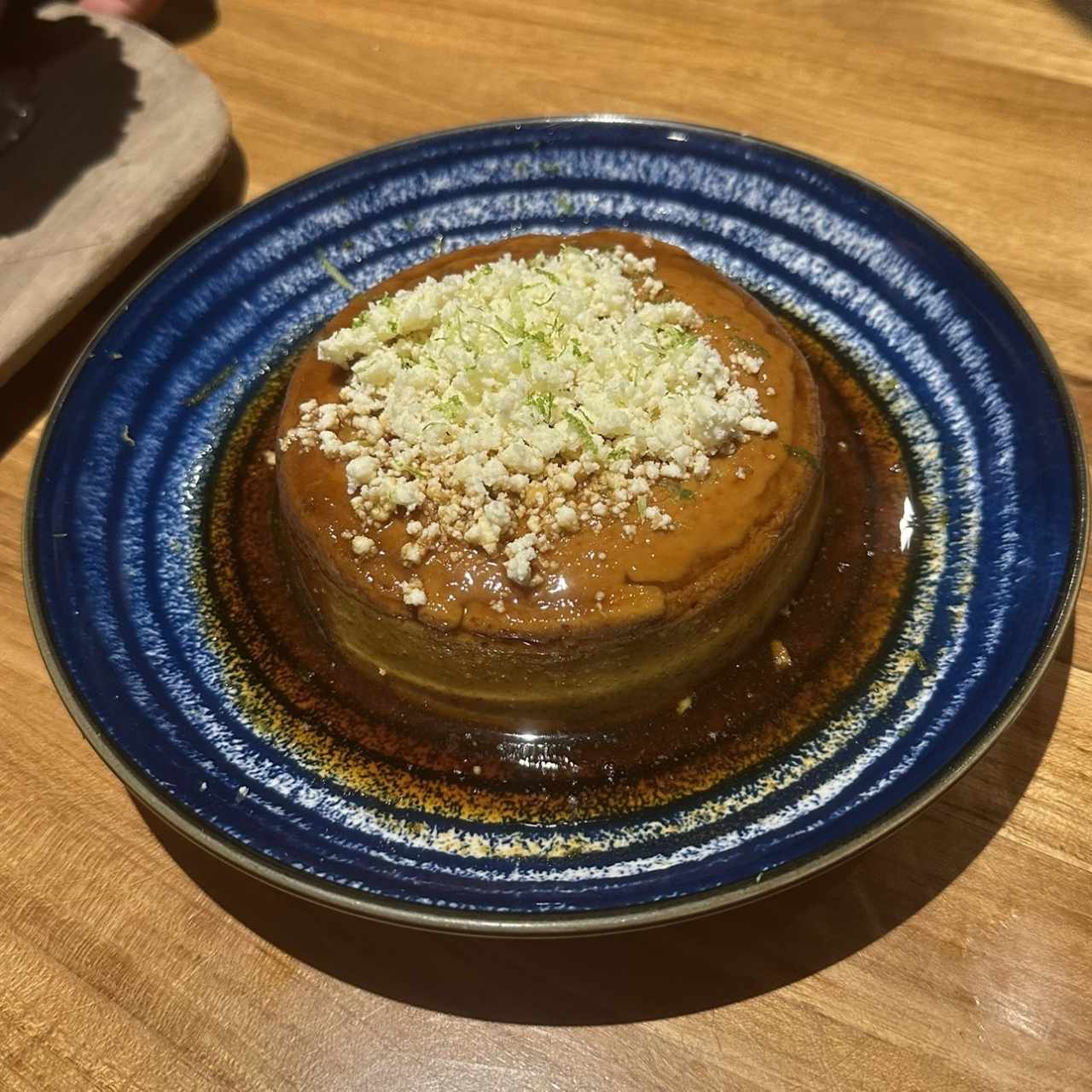 Flan de café con queso blanco
