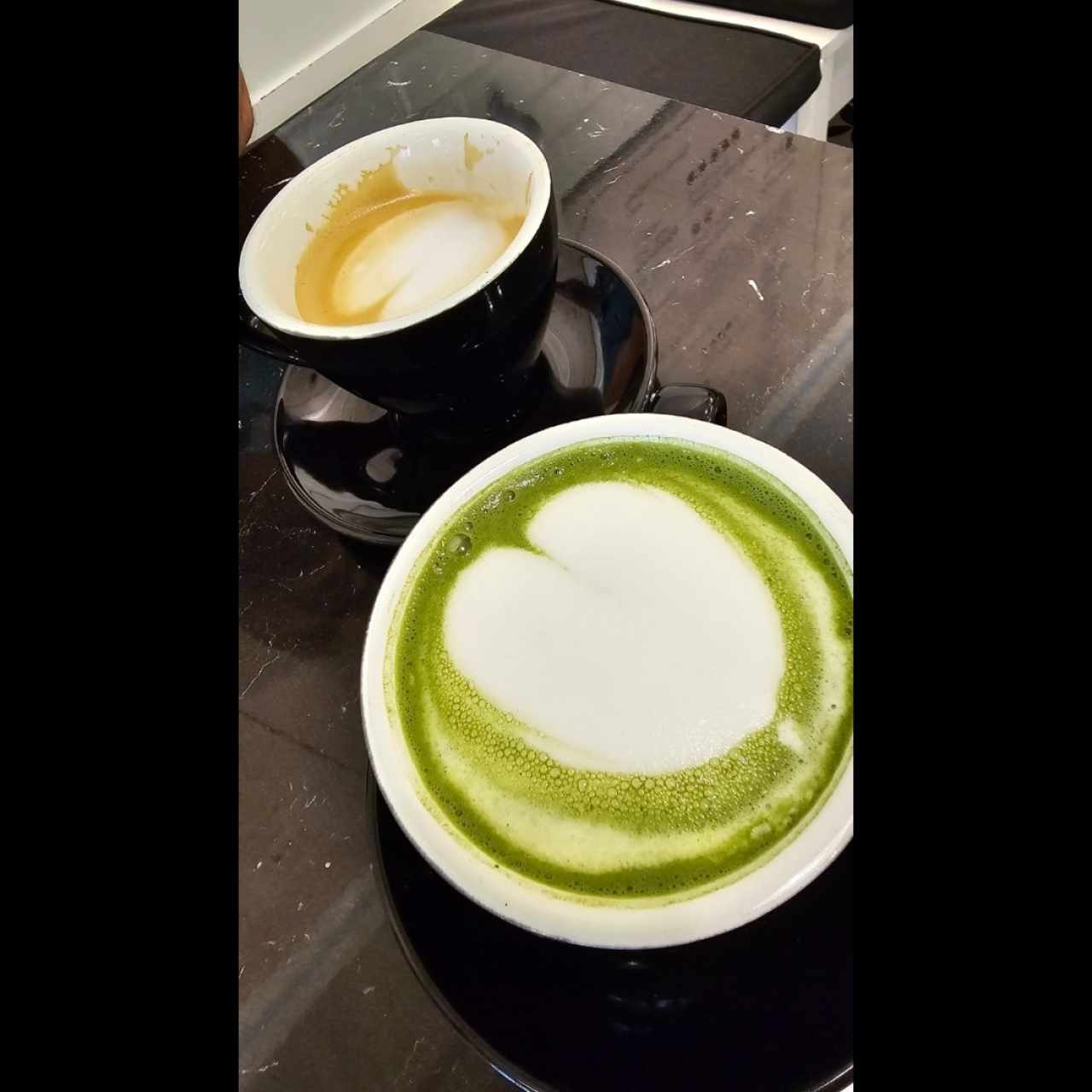 capuchino  y matcha
