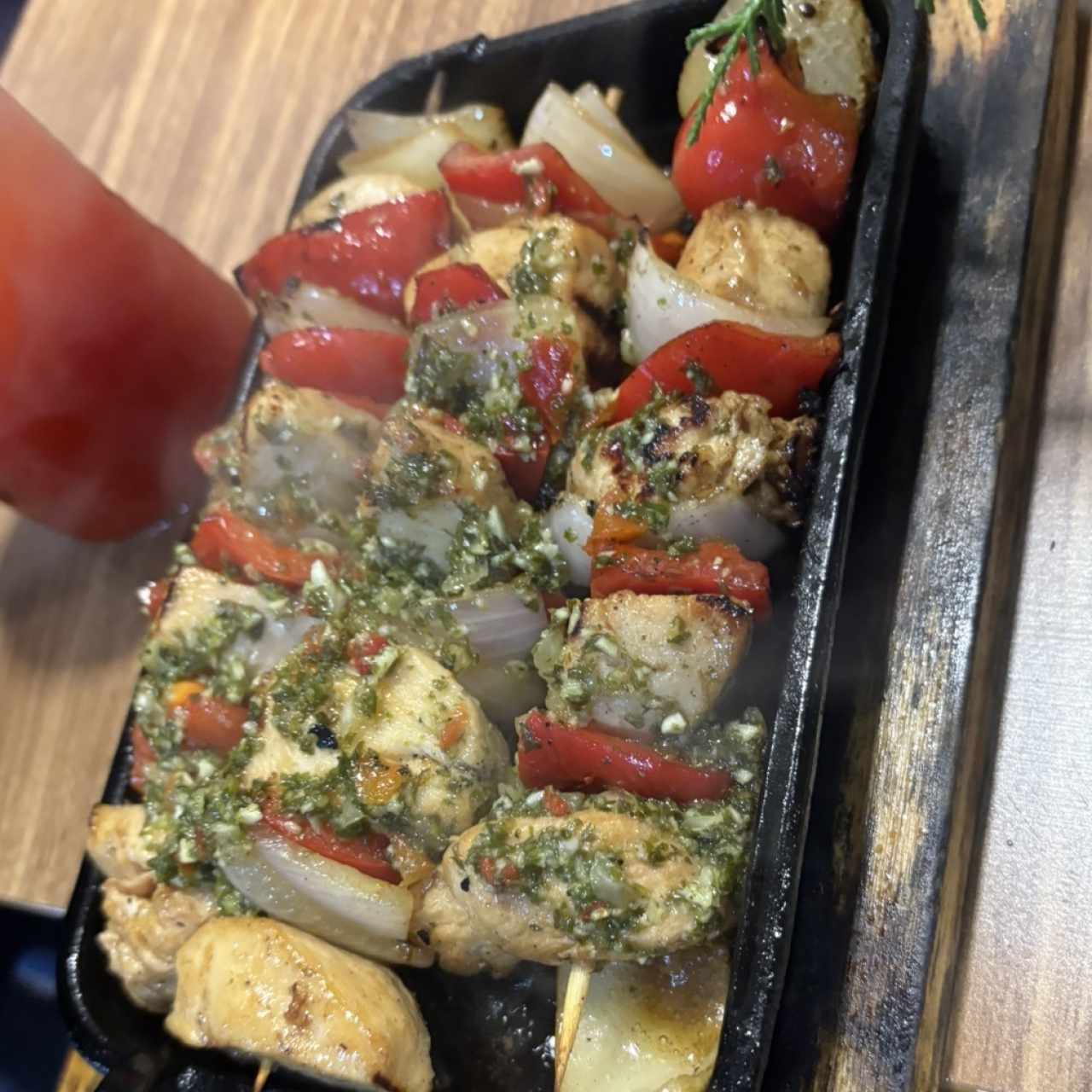 Brocheta de pollo 