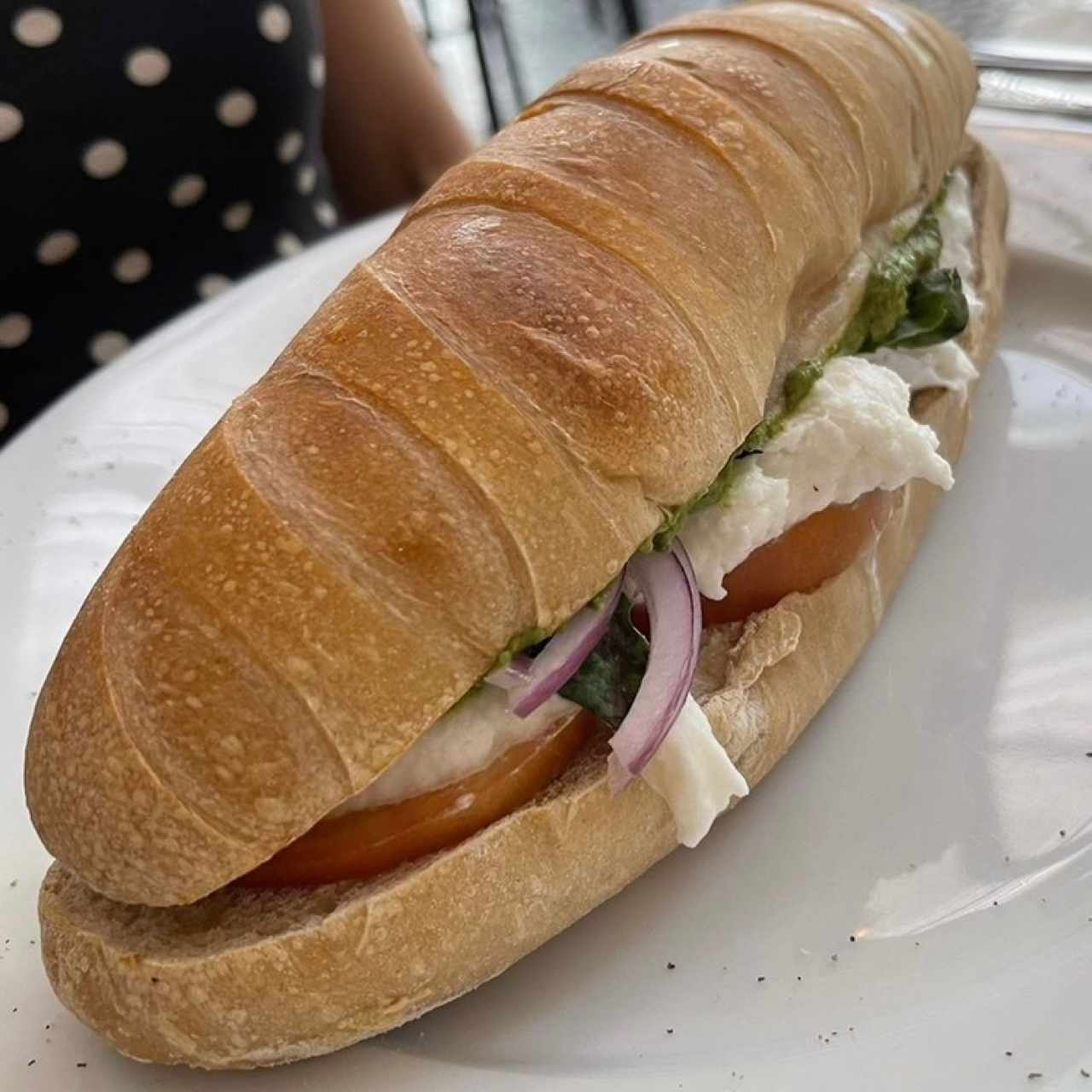 Sándwich Caprese y Cebolla