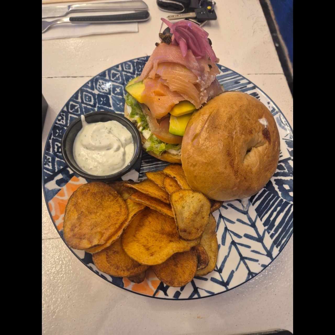Bagel de Salmón Ahumado