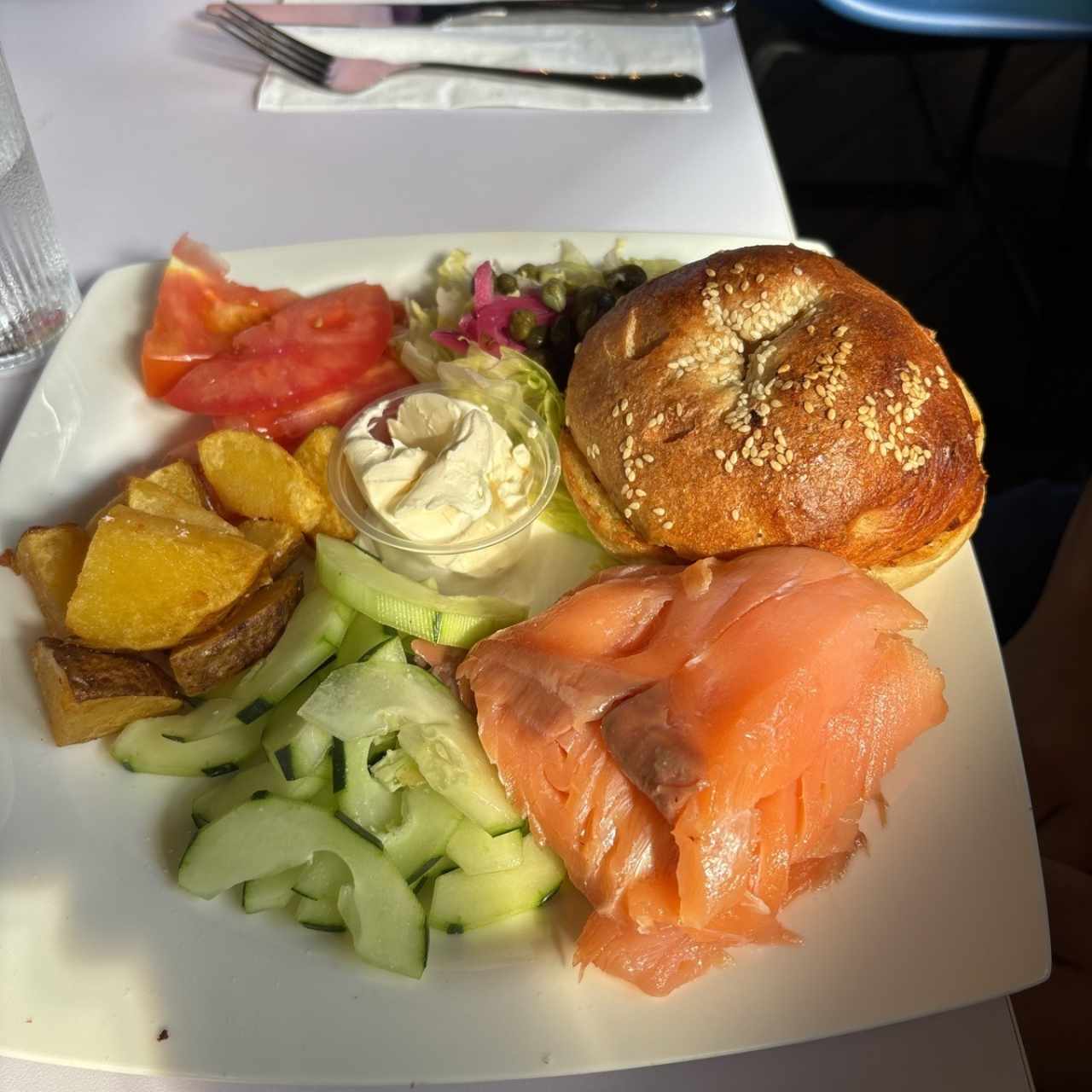 Bagel de Salmón Ahumado