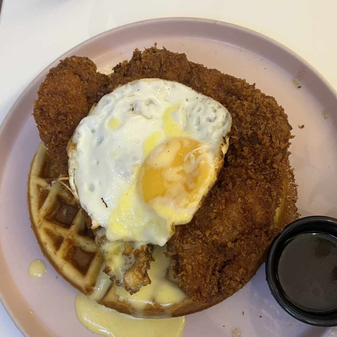 Pollo Frito y Waffles