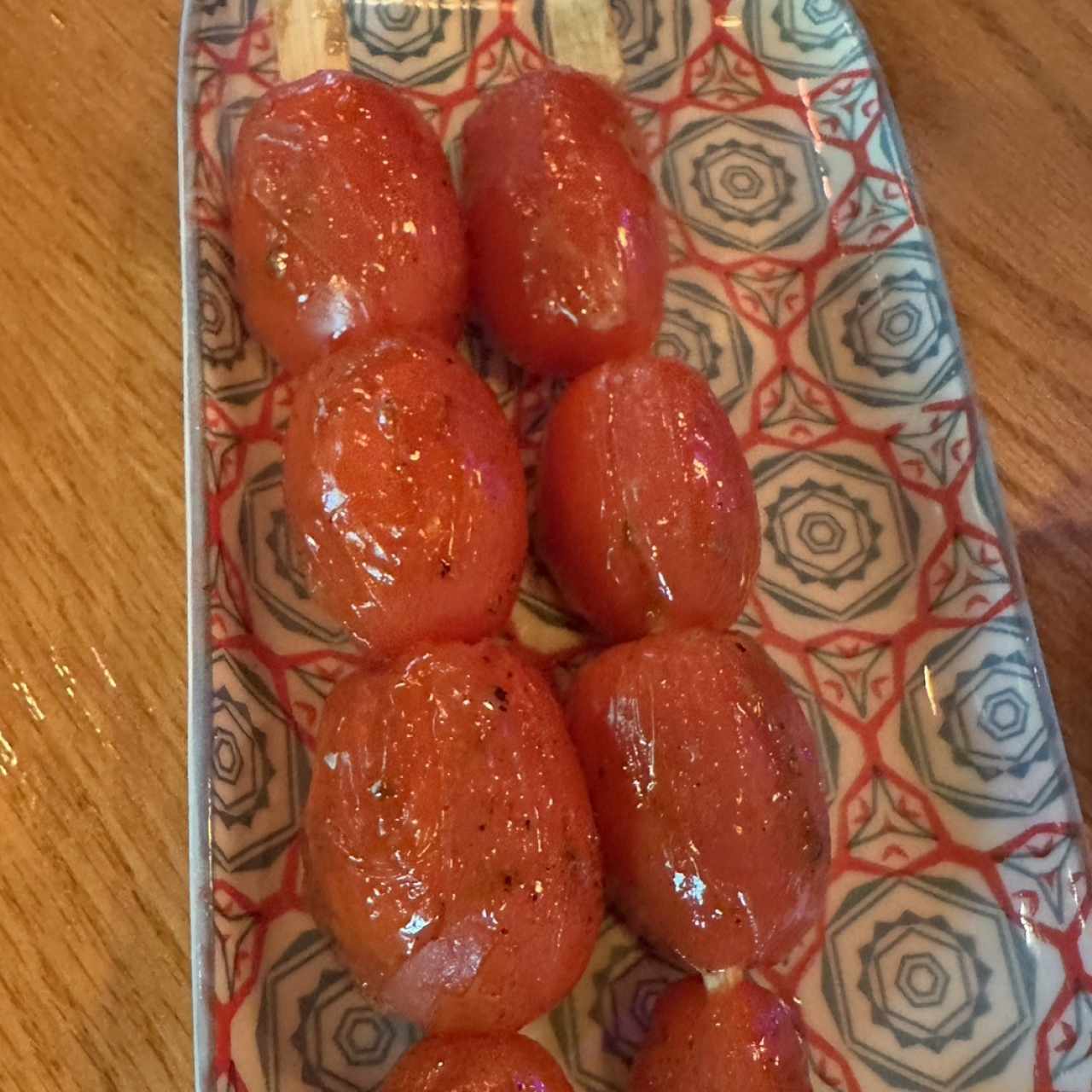 Yakitori de tomate cherry