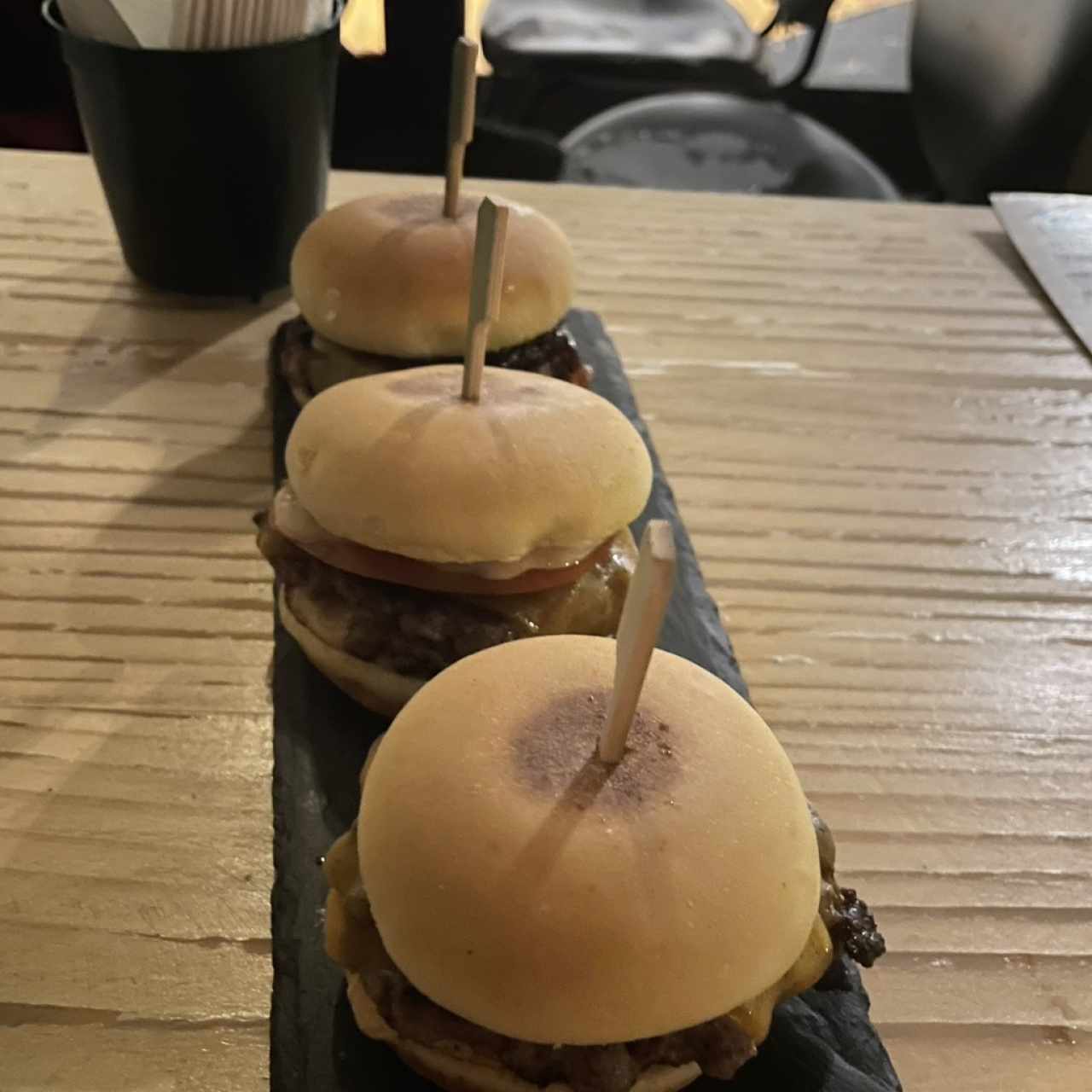 Trilogía invernadero (sliders hamburgesas)