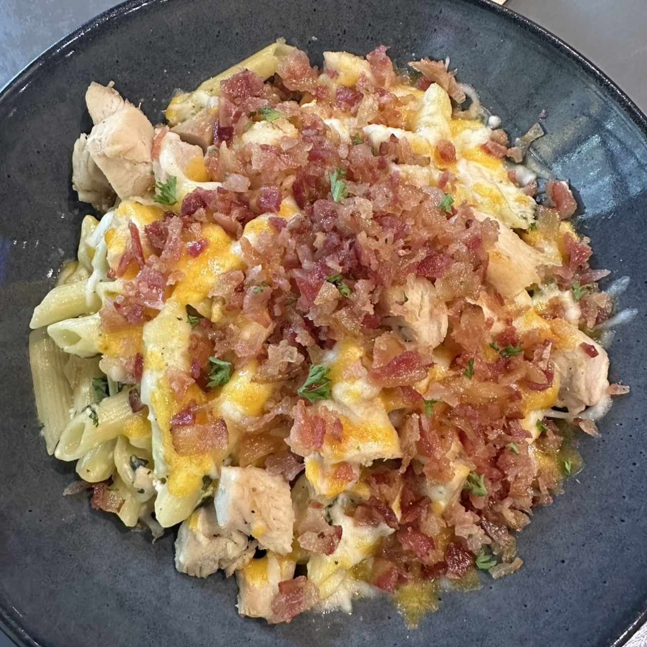 Grilled Chicken & Spinach Alfredo Bowl