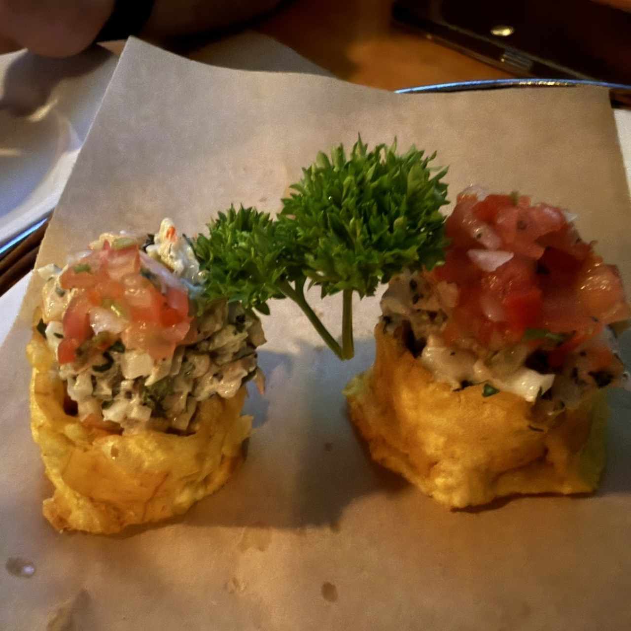 Entradas - Canastitas de Langostino