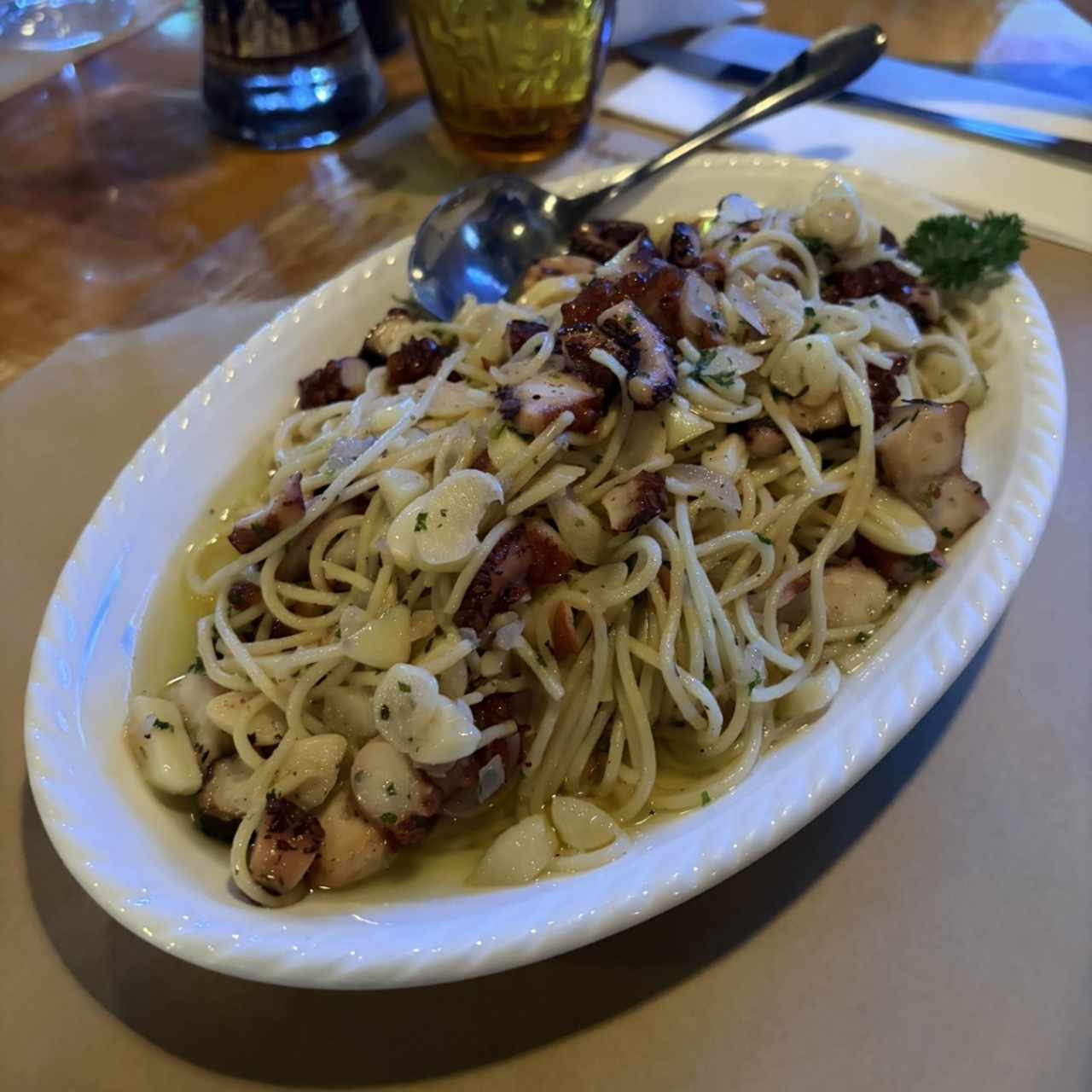 Plato Fuerte - Spaghetti con Pulpo