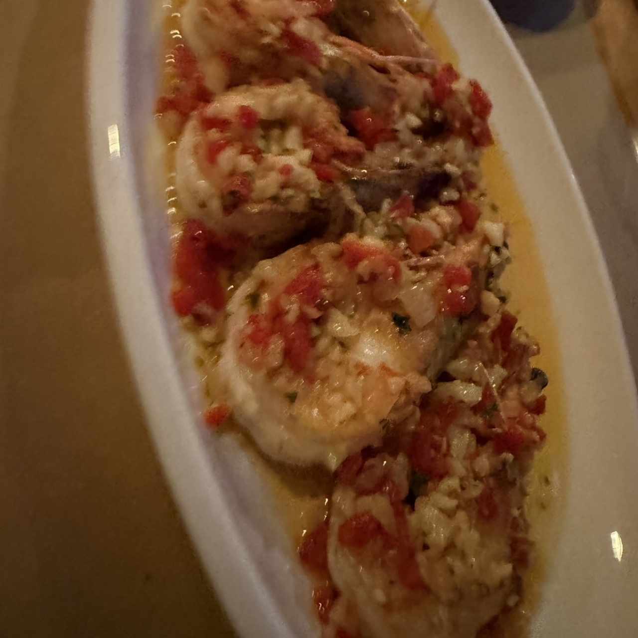 Plato Fuerte - Langostinos al ajillo