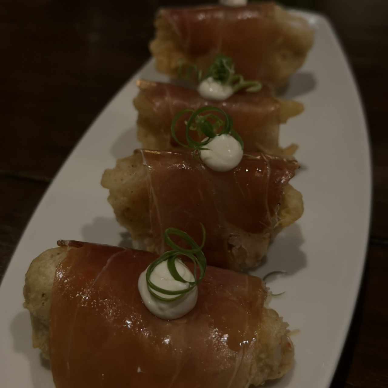 Langostinos tempura