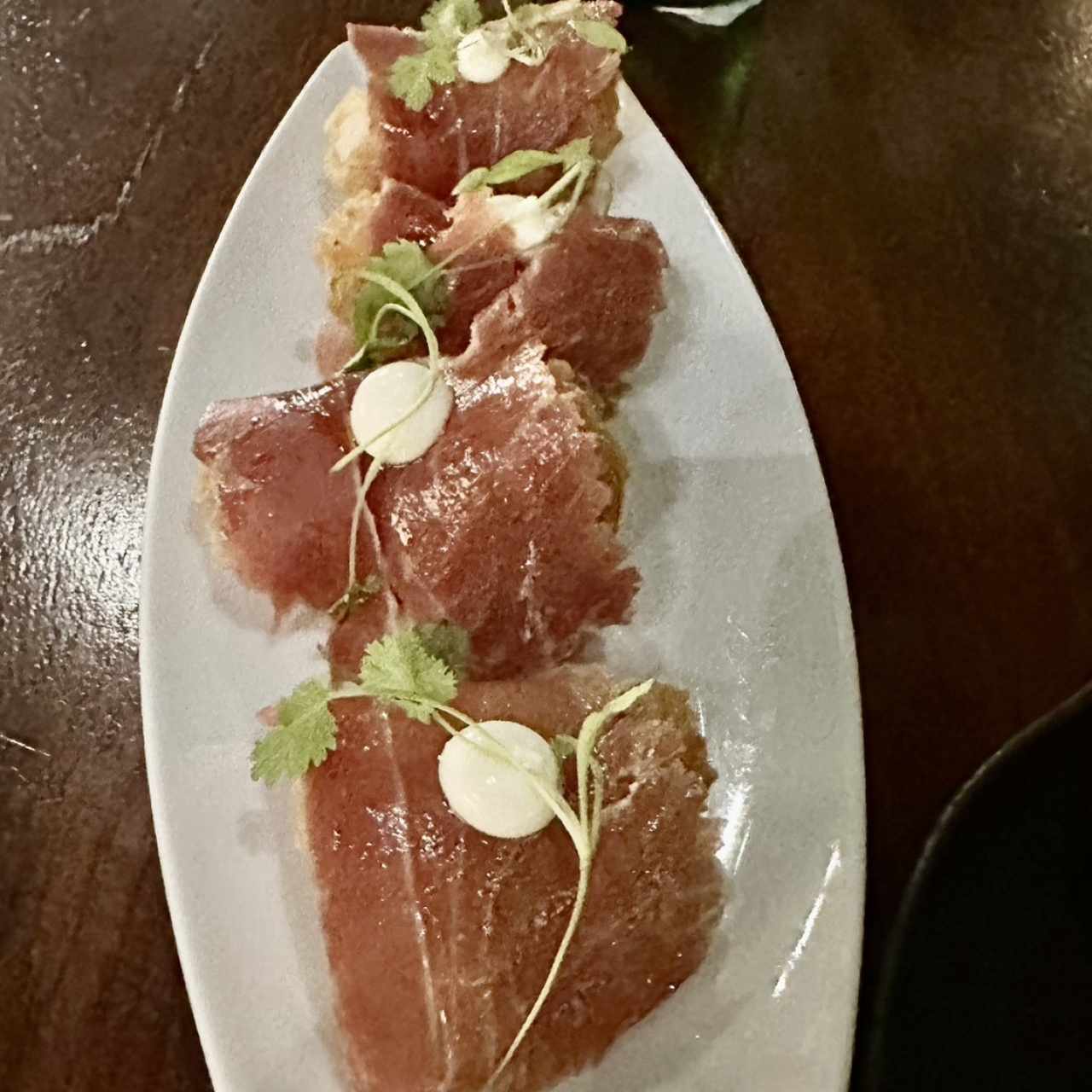 Langostinos Tempura con Jamón Serrano