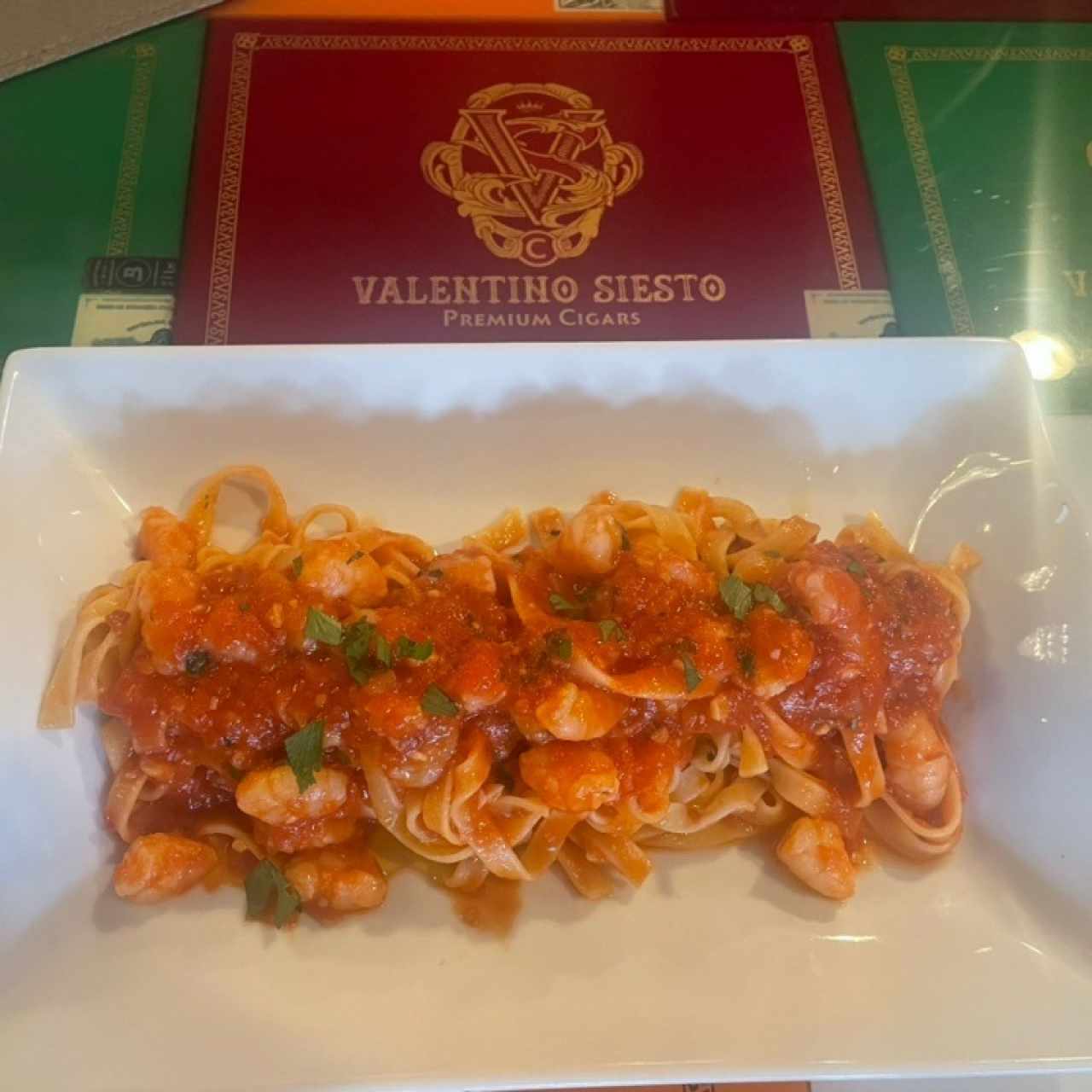 Pasta con camarones 😋