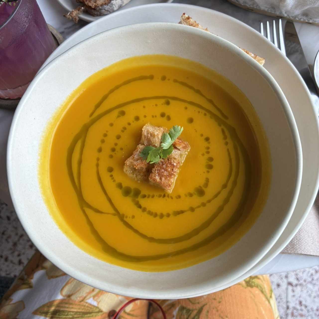 Sopa de zanahoria con jengibre 
