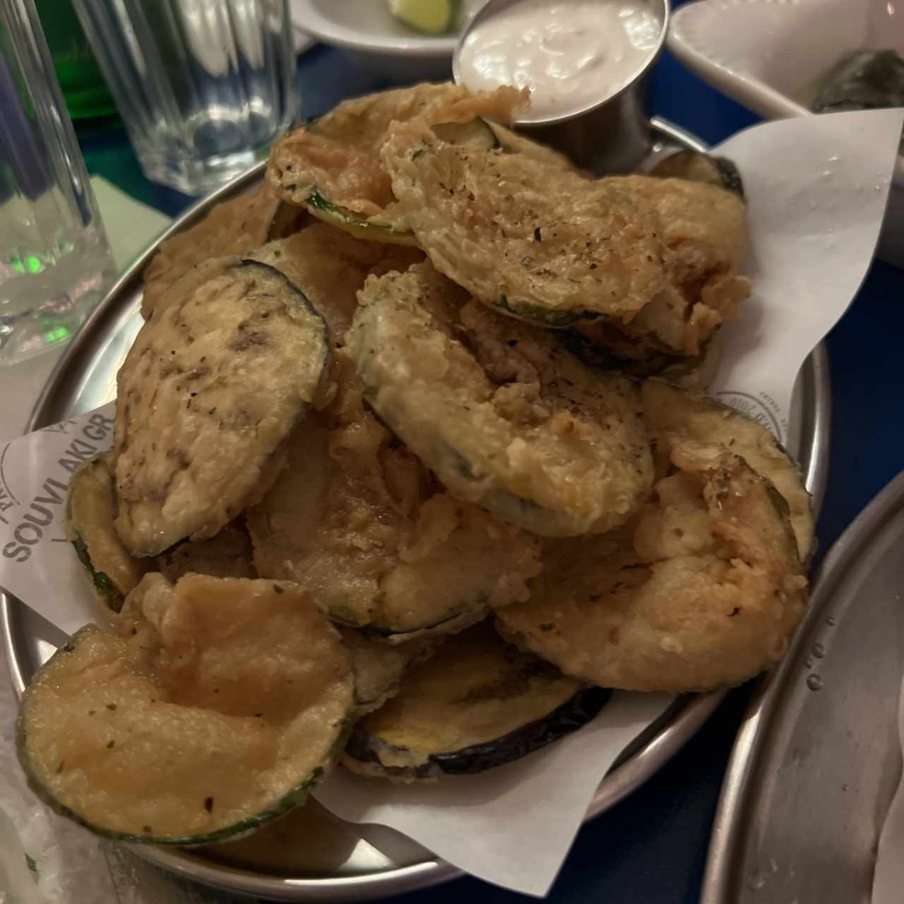 Berenjena Y zucchini frito