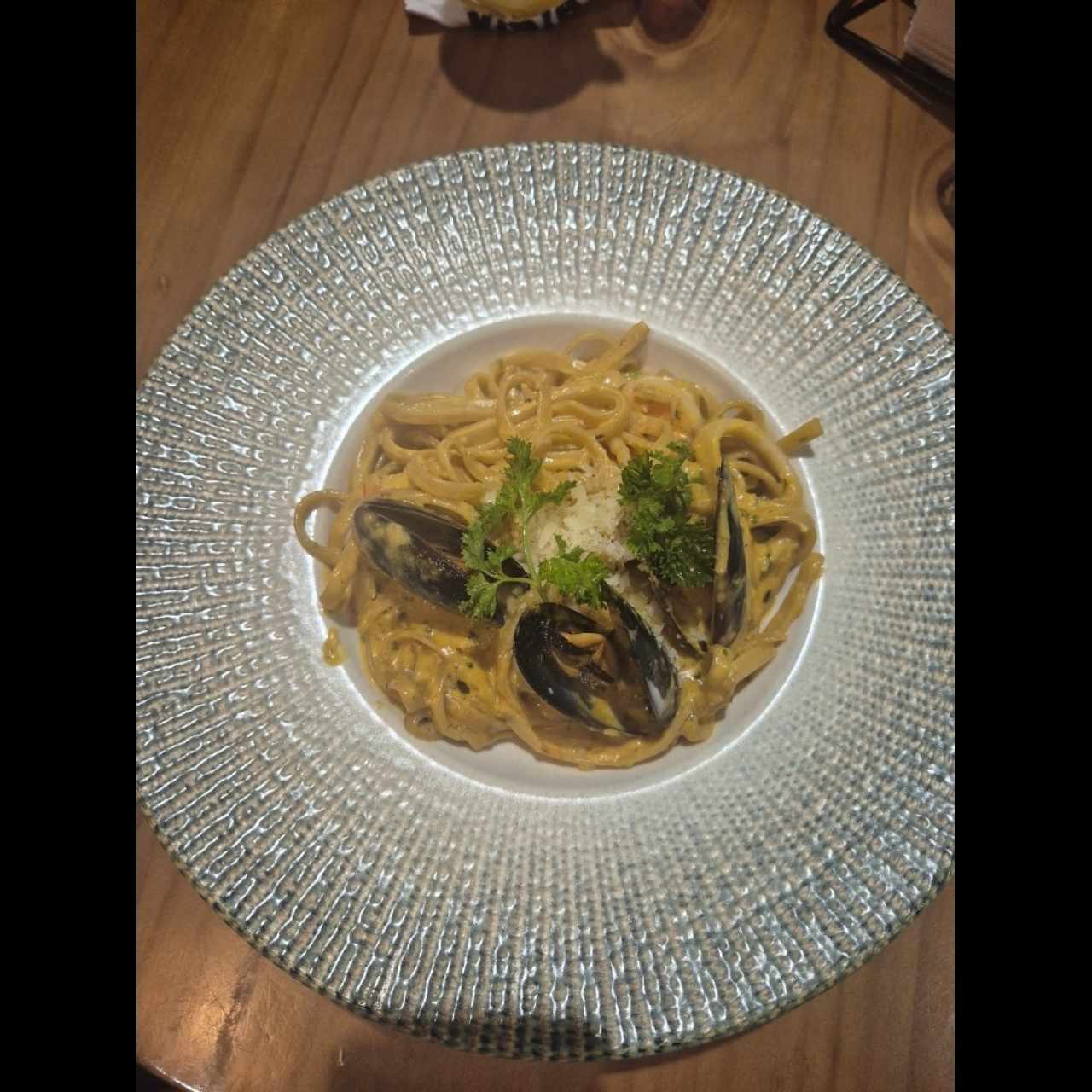 Pasta con marisco 