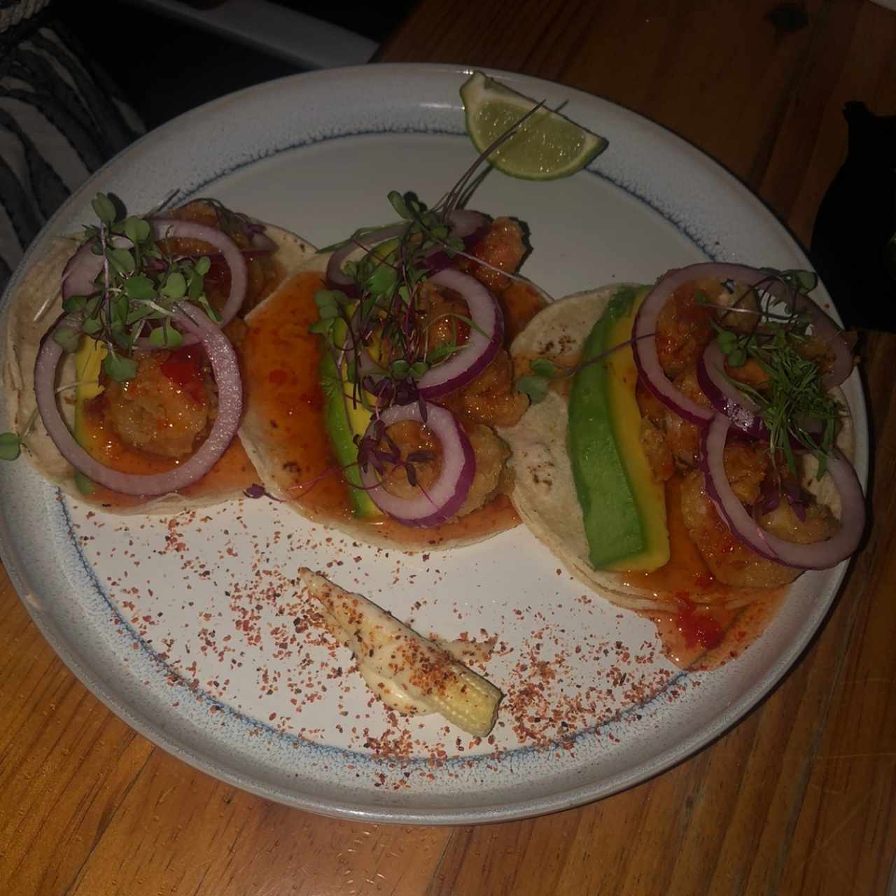 Tacos de camarón 