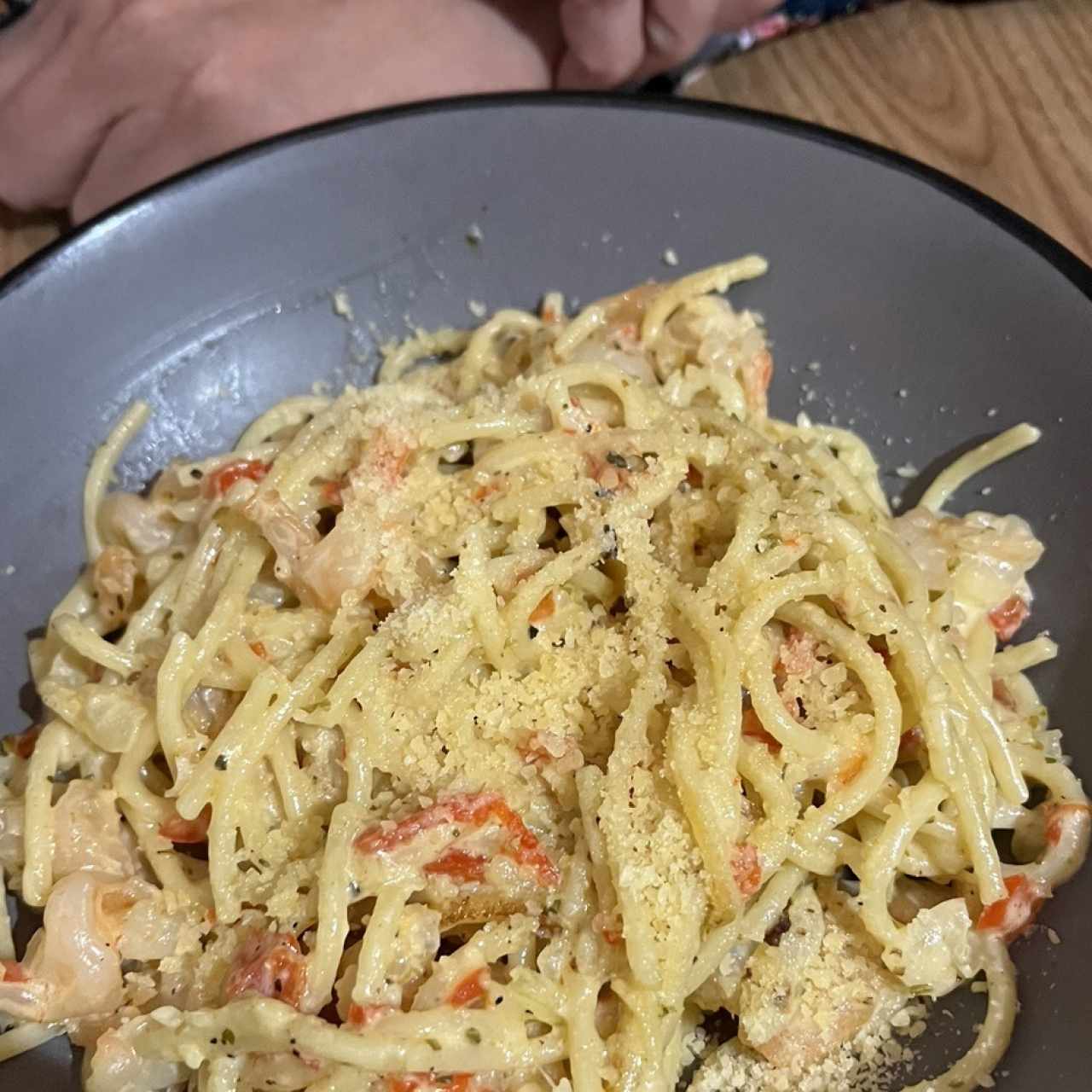 Pasta con Camarones